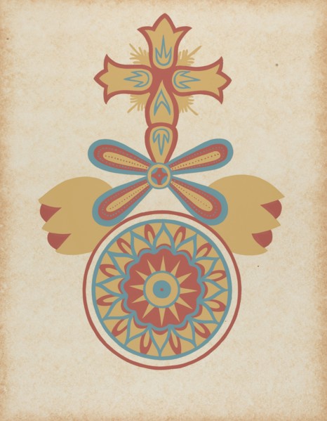 Santa Barbara Mission Doorway Design from the portfolio "Decorative Art...", 1935/1942. Creator: Unknown.