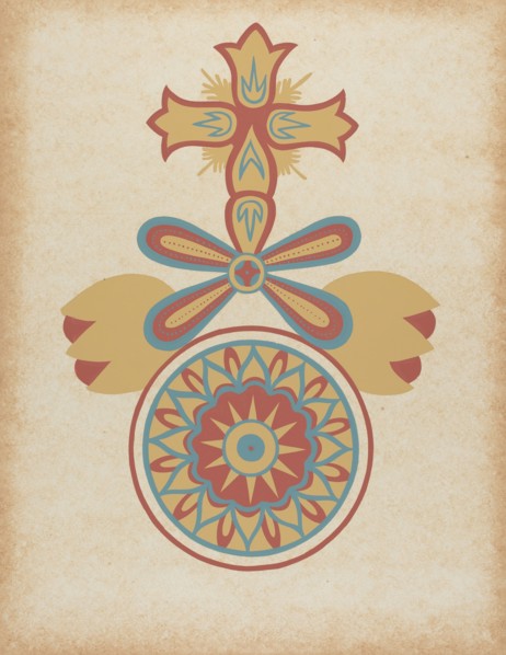 Santa Barbara Mission Doorway Design from the portfolio "Decorative Art...", 1935/1942. Creator: Unknown.