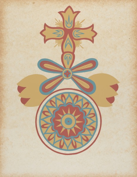 Santa Barbara Mission Doorway Design from the portfolio "Decorative Art...", 1935/1942. Creator: Unknown.