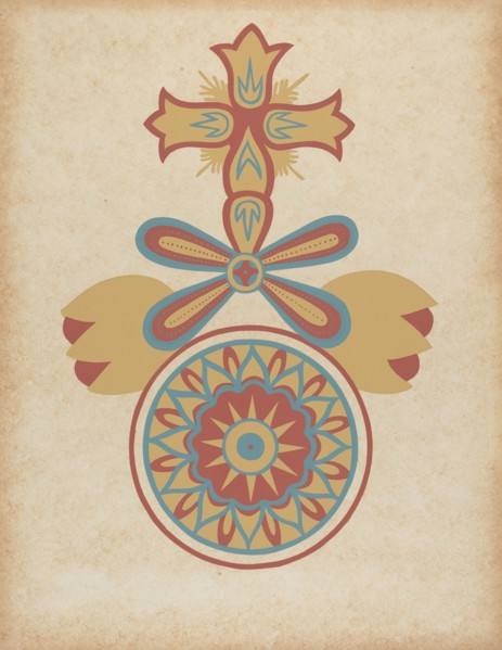 Santa Barbara Mission Doorway Design from the portfolio "Decorative Art...", 1935/1942. Creator: Unknown.