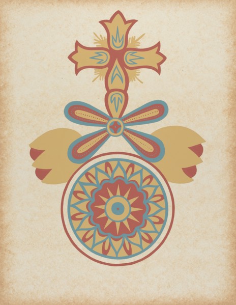 Santa Barbara Mission Doorway Design from the portfolio "Decorative Art...", 1935/1942. Creator: Unknown.