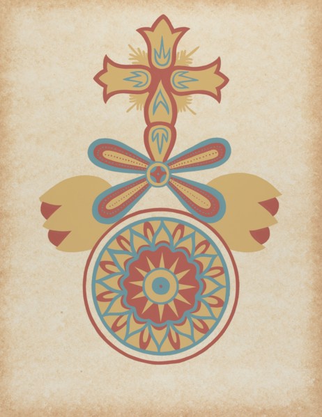 Santa Barbara Mission Doorway Design from the portfolio "Decorative Art...", 1935/1942. Creator: Unknown.