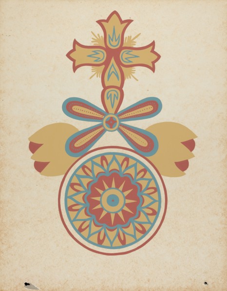 Santa Barbara Mission Doorway Design from the portfolio "Decorative Art...", 1935/1942. Creator: Unknown.