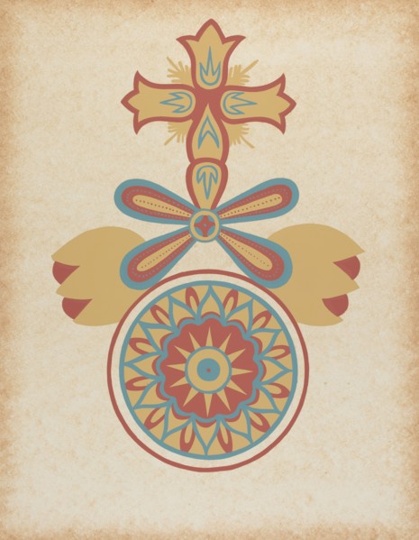 Santa Barbara Mission Doorway Design from the portfolio "Decorative Art...", 1935/1942. Creator: Unknown.