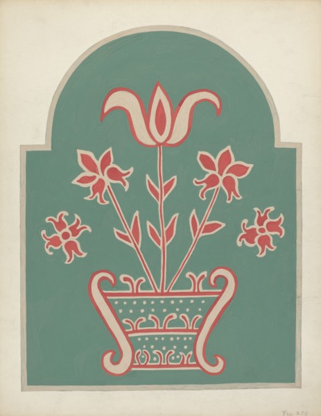 Study for Proposed Portfolio "Decorated Chests of Rural Pennsylvania", 1941. Creator: Unknown.