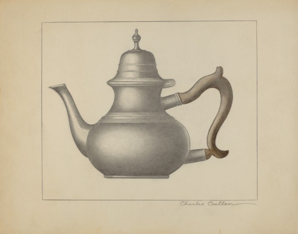 Pewter Teapot, c. 1936. Creator: Charles Cullen.