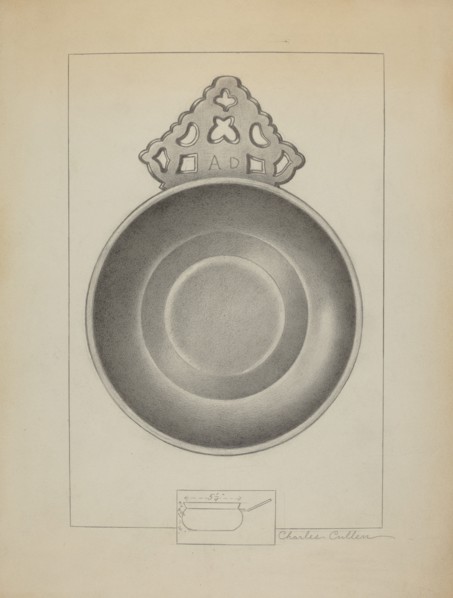 Pewter Porringer, c. 1936. Creator: Charles Cullen.