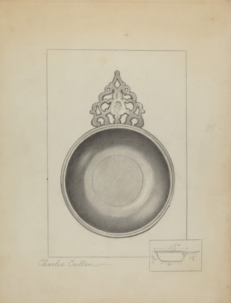 Pewter Porringer, c. 1936. Creator: Charles Cullen.