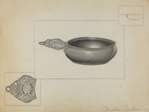 Pewter Porringer, c. 1936. Creator: Charles Cullen.