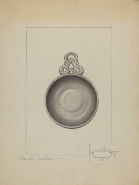 Pewter Porringer, c. 1936. Creator: Charles Cullen.