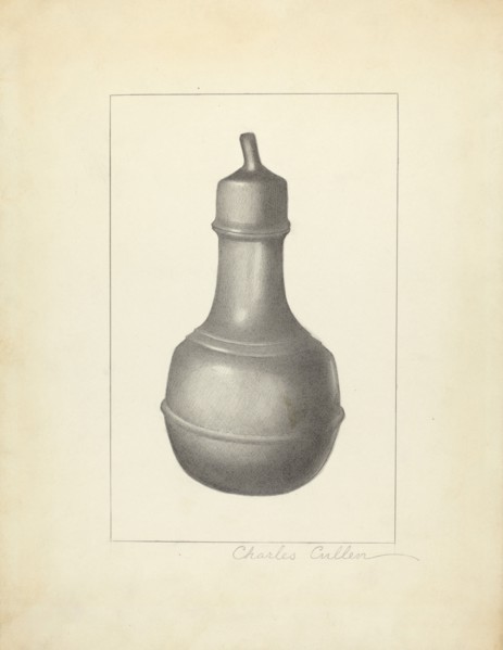 Pewter Nursing Bottle, 1935/1942. Creator: Charles Cullen.