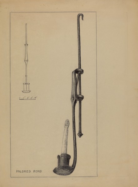 Candle Pendant, c. 1937. Creator: Mildred Ford.