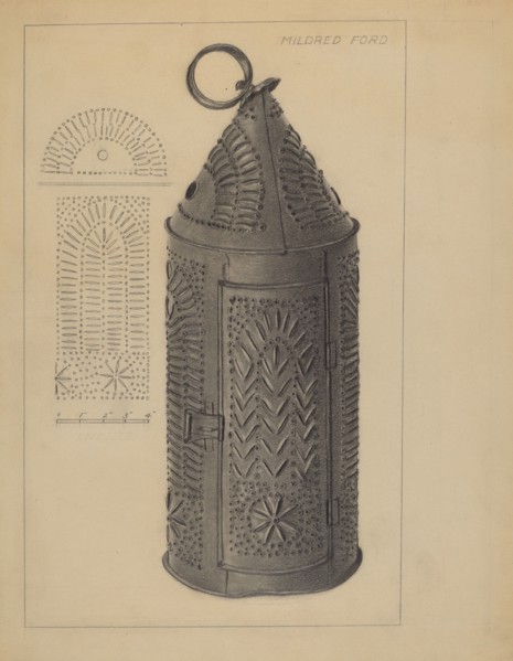 Lantern, c. 1936. Creator: Mildred Ford.