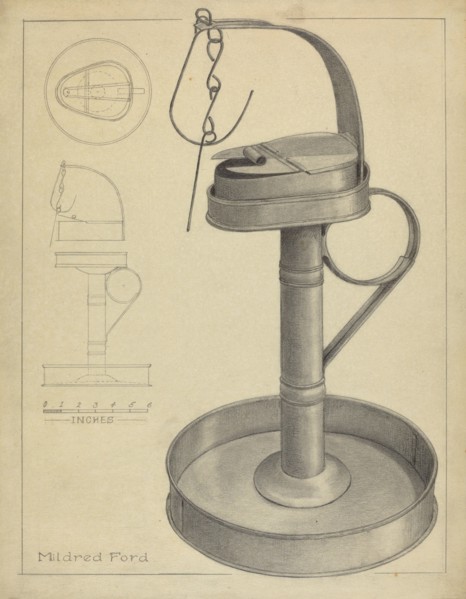 Betty Lamp and Stamp, c. 1936. Creator: Mildred Ford.
