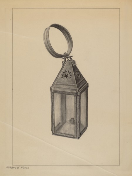 Lantern, c. 1937. Creator: Mildred Ford.