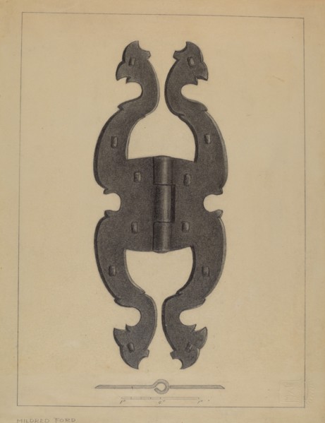 Hinge, c. 1937. Creator: Mildred Ford.