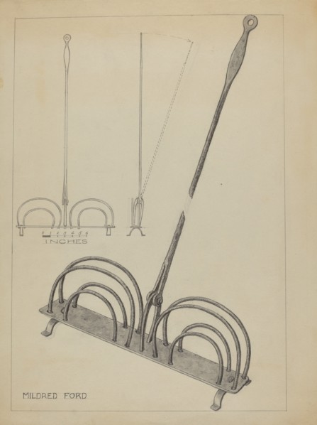 Toast Rack, c. 1936. Creator: Mildred Ford.
