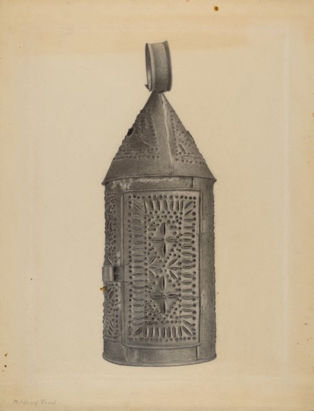 Lantern, c. 1937. Creator: Mildred Ford.