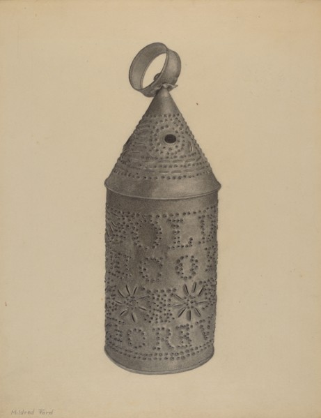 Lantern, c. 1937. Creator: Mildred Ford.