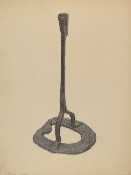 Candle Holder, c. 1938. Creator: Mildred Ford.