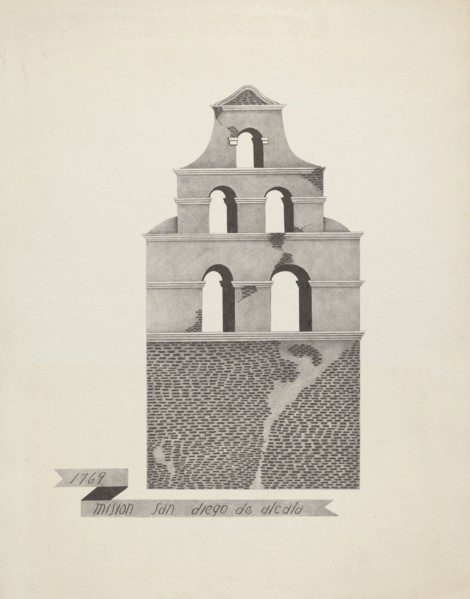 Mision San Diego de Alcala, 1935/1942. Creator: James Jones.