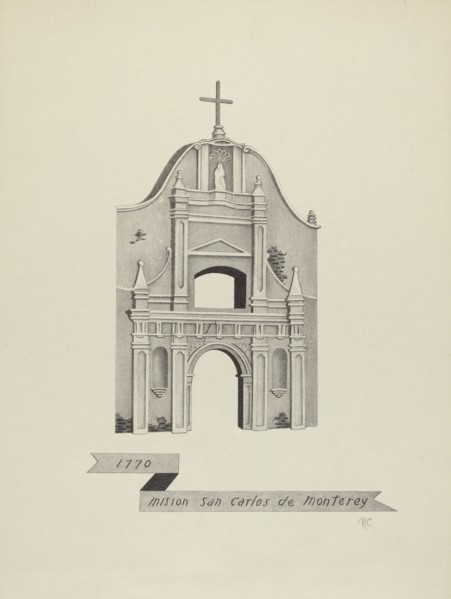 Mision San Carlos de Monterey, 1935/1942. Creator: James Jones.