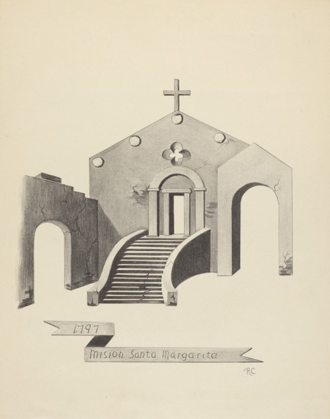 Mision Santa Margarita, 1935/1942. Creator: James Jones.