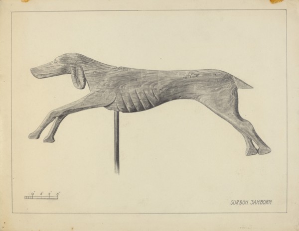Running Dog Weather Vane, c. 1936. Creator: Gordon Sanborn.