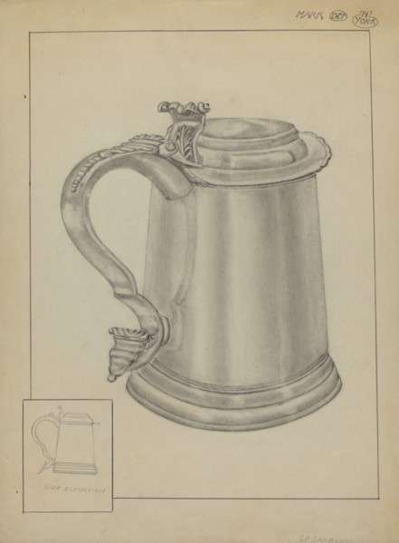 Silver Tankard, c. 1936. Creator: Gordon Sanborn.