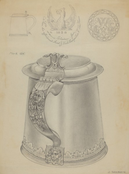 Silver Tankard, c. 1936. Creator: Gordon Sanborn.