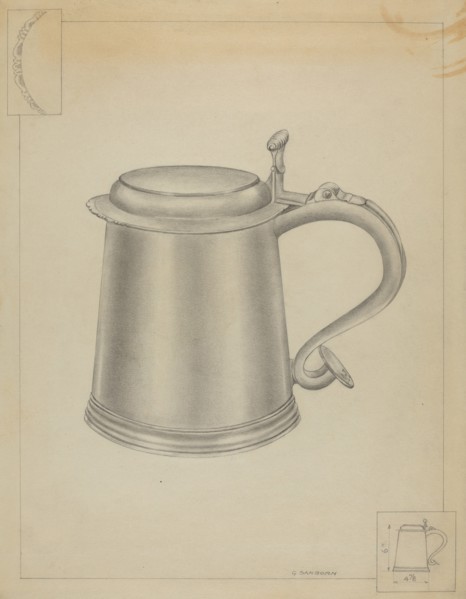 Silver Tankard, c. 1936. Creator: Gordon Sanborn.