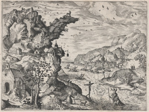 Landscape with Saint Christopher, ca. 1570., ca. 1570. Creators: Anon, Lucas Gassel.