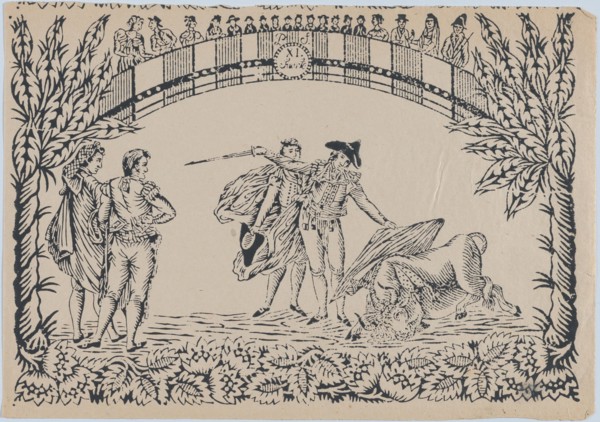 Suerte XI: The death of the bull, ca. 1850-80., ca. 1850-80. Creator: Anon.