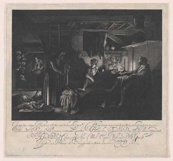 Jupiter and Mercury in the House of Philemon and Baucis, 1612. Creator: Hendrik Goudt.