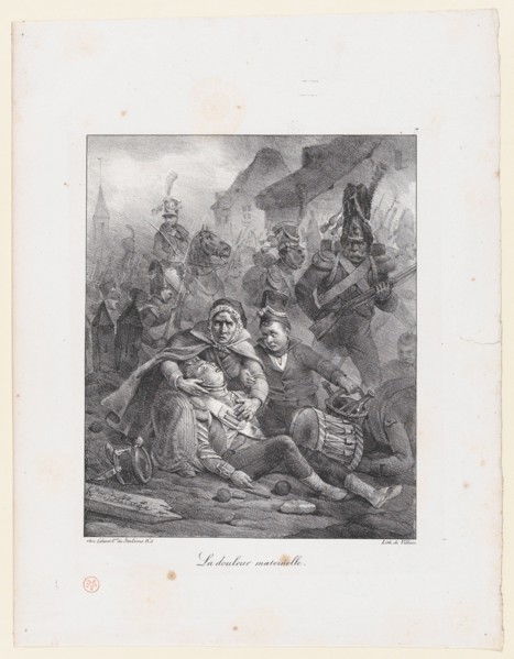 A Mother's Sadness, 1823. Creator: Hippolyte Bellangé.