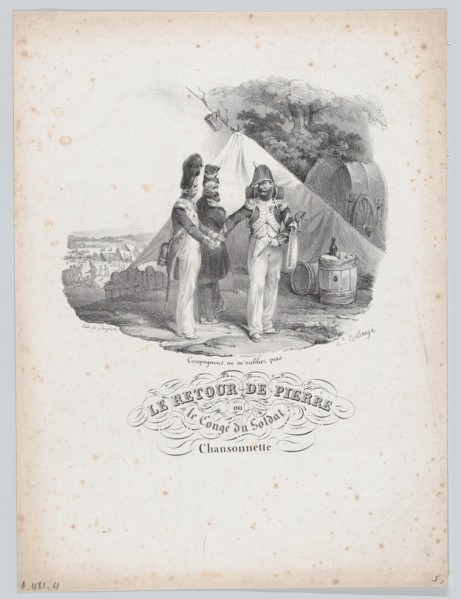 Pierre's Return or The Soldier's Vacation, possibly 1829. Creator: Hippolyte Bellangé.