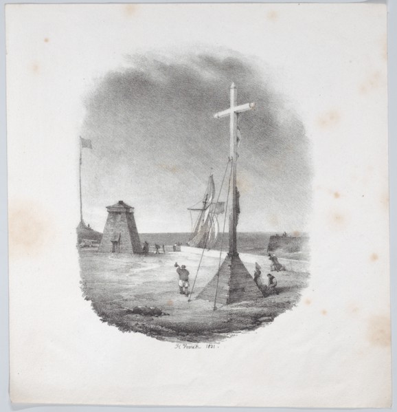 The Cross of the Sailors-Dieppe, 1821. Creator: Émile Jean-Horace Vernet.