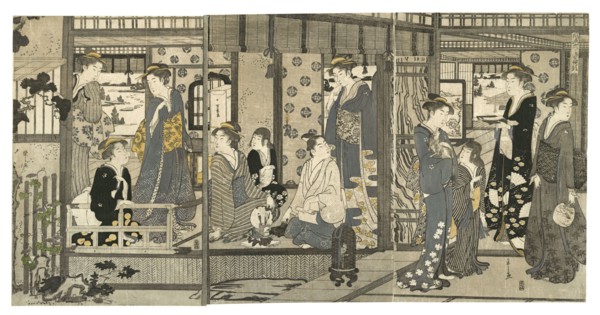 Bellflowers (Asagao), from the series Genji in Fashionable Modern Guise (Furyu yatsushi..., 1789-92. Creator: Hosoda Eishi.