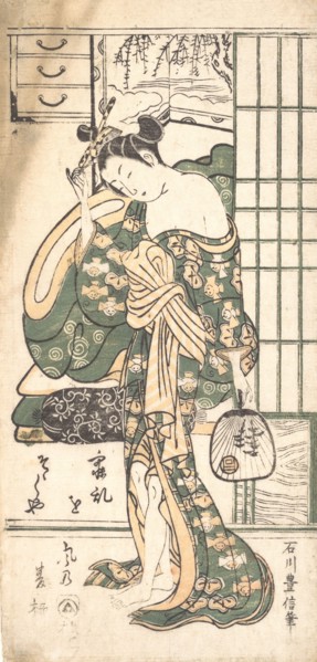 Summer Willow in the Breeze, ca. 1748. Creator: Ishikawa Toyonobu.