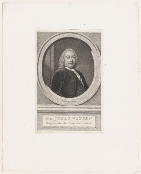 Jonas Witsen, Burgemeester der Stad Amsterdam, ca. 1749. Creator: Jacobus Houbraken.