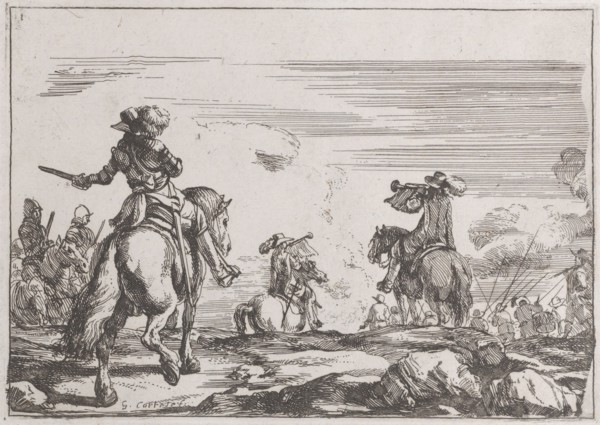 Plate 1: the departure of the armies, 1635-60. Creator: Jacques Courtois.