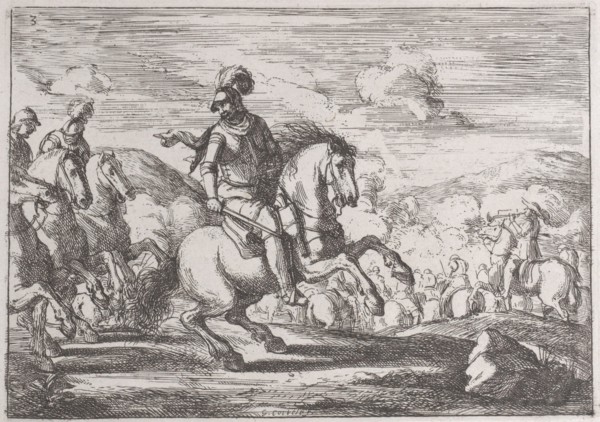 Plate 3: the charge is ordered, 1635-60. Creator: Jacques Courtois.