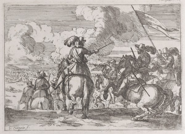 Plate 8: the march to the battlefield, 1635-60. Creator: Jacques Courtois.