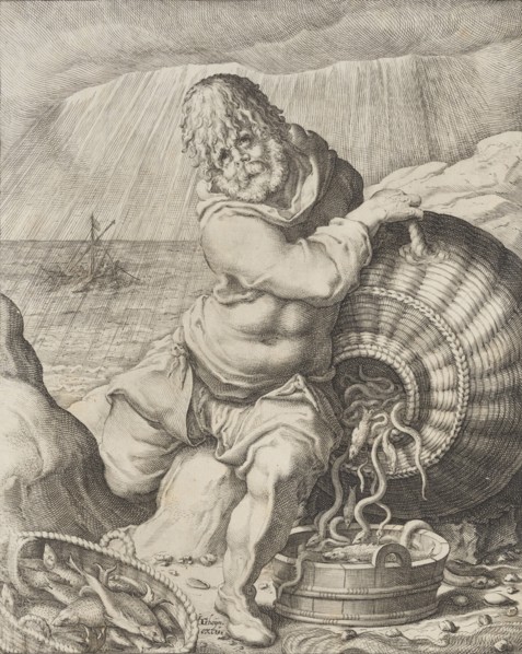 Water (Phlegmaticus), from The Four Temperaments, 1596-97 Creator: Zacharias Dolendo.