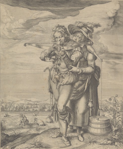 The Archer and the Milkmaid, ca. 1610 Creator: Andries Stock.