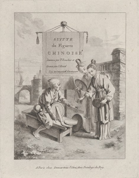 Frontispiece, from Suite de Figures Chinoises. . .Tiré du Cabinet de Mr. d'Azaincourt (..., 1755-76. Creator: Jean-Pierre Houel.