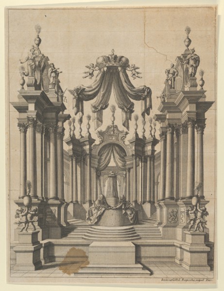 Catafalque, 18th century. Creator: Jeremias Gottlob Rugendas.