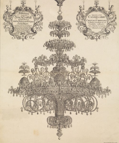 Rock Crystal Chandelier from the so-called 'White Peller's House' [weiße Pellers..., ca. 1700-1720 . Creator: Johann Georg Puschner.