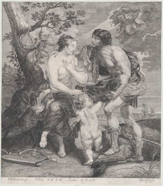 Atalanta and Meleager, ca. 1670-90. Creator: Johann Gottfried Bartsch.
