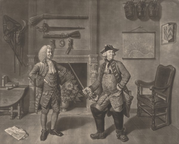 Mr. Foote in the Character of Major Sturgeon, in the Mayor of Garratt, 1765. Creator: Johann Gottfried Haid.